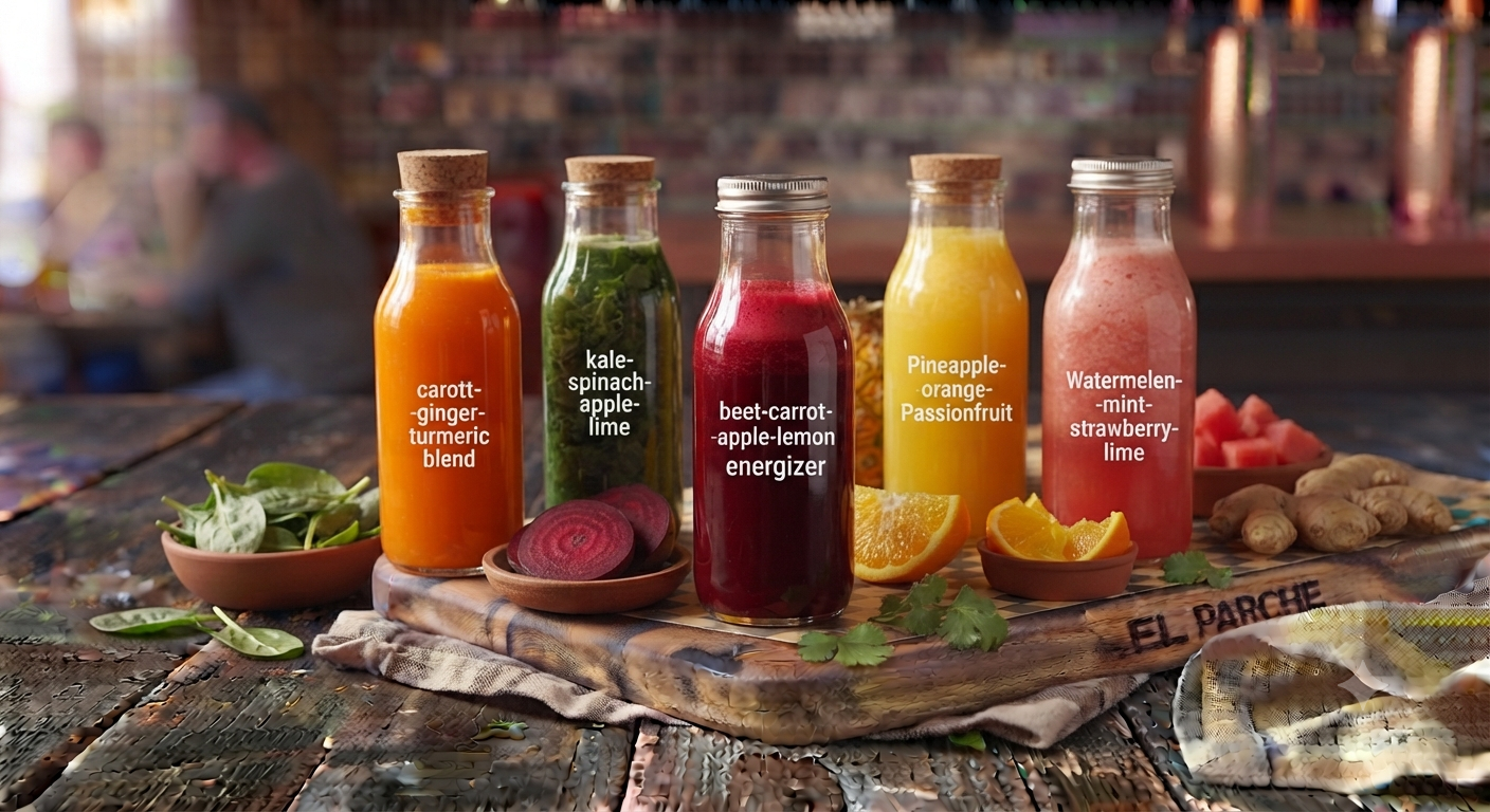 Fresh juices illustration